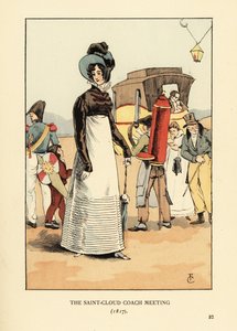 Woman Waiting for a Stage Coach by François Courboin