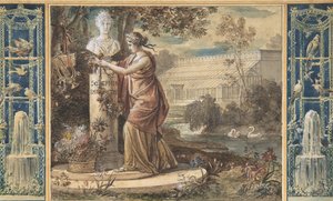 An Allegory of Empress Josephine as Patroness of the Gardens at Malmaison, ca. 1805-6