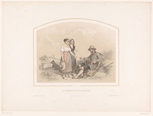 Old Shepherd Predicts the Future to Two Shepherdesses