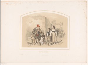 Two Children Listening to a Blind Violinist