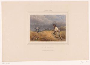 Two Poachers Chasing a Hare