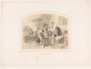 Woman Going to Market with Baskets of Poultry (Le jour de marché)