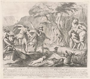 The Seconda Macchina for the Chinea of 1743: The Royal Hunt by François Hutin