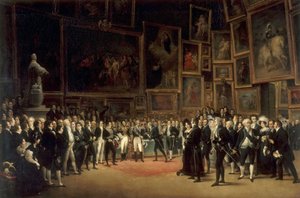 Charles X Distributing Awards to Artists Exhibiting at the Salon of 1824 at the Louvre