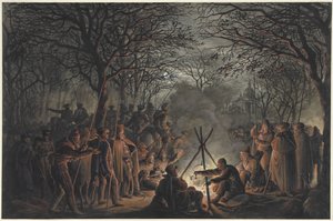 Camp of the Cossacks Outside the Muiderpoort in Amsterdam, 1813