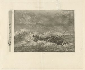 Stormy Sea with Sinking Ship