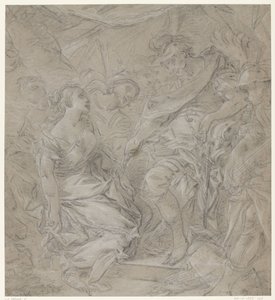 Young Woman Kneeling Before a Commander in His Tent (Scipio?)