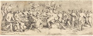 The Wedding Feast of Cupid and Psyche by François Perrier after Raphael