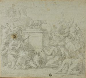 The Israelite Adoration of the Golden Calf by François Roëttiers