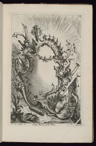 Cartouche with Armorial Trophy, Book of Cartouches for Different Uses by François de Cuvilliés the Elder