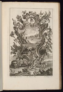 Cartouche with Carquois and Lion, Book of Irregular Cartouches by François de Cuvilliés the Elder
