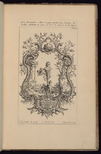 Cartouche with Female Bust, Livre d’ornements (Book of Ornaments) by François de Cuvilliés the Elder