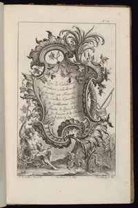 Cartouche with Palm Tree, Book of Irregular Cartouches by François de Cuvilliés the Elder