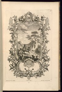 Design for Cartouche with Large and Small Compartments by François de Cuvilliés the Elder