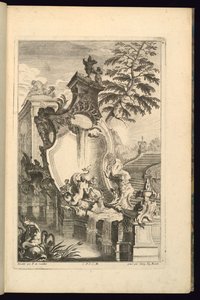 Design for Fountain with Putto Riding a Dolphin by François de Cuvilliés the Elder