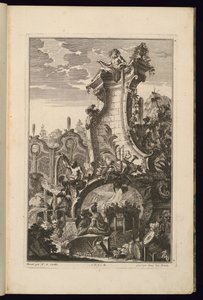 Design for Fountain with Trophy of Musical Instruments by François de Cuvilliés the Elder