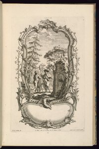 Design for a Cartouche with Large and Small Compartments by François de Cuvilliés the Elder