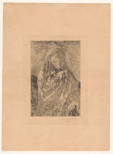 Young Woman with Floral Shawl