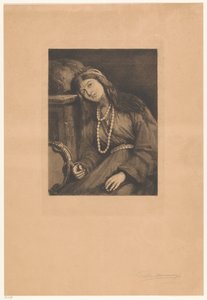 Resting Musician with Castanets and Tambourine (Mignon)