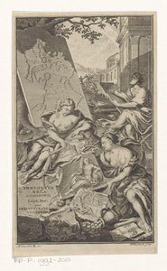 Allegory on Geometry (Title Page for: Pomponius Mela and Abraham Gronovius, Pomponii Melae de situ orbis libri III, 1782) by François van Bleyswijck