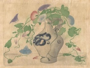 Bindweed in an Earthenware Jug by Frans Everbag (signed by artist)