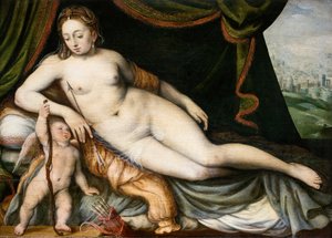 Venus and Cupid by Frans Floris I