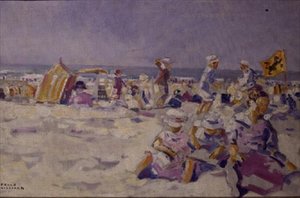 Beach Scene by Frans Gaillard