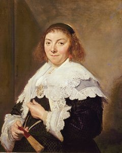 Maria Pietersdochter Olycann, Wife of Andries van der Horn by Frans Hals