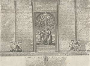Christ and Saint Francis by a Tree with Saints