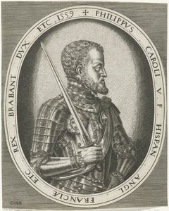 Portrait of King Philip II of Spain Portraits of Kings, Queens, Princes, and Princesses (series title) by Frans Huys