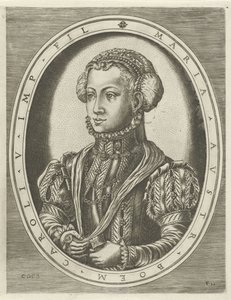 Portrait of Queen Maria of Bohemia (Portraits of Kings, Queens, Princes, and Princesses) by Frans Huys