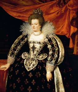 Full-length portrait of Maria de Medici by Frans II Pourbus