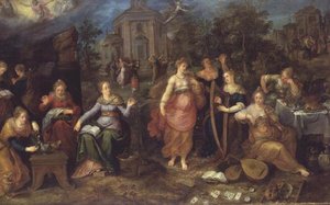 The Parable of the Wise and Foolish Virgins by Frans II the Younger Francken