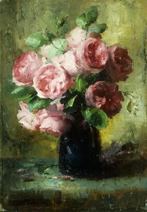 Pink Roses in a Vase