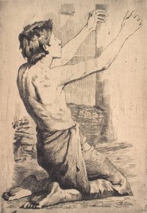 A Kneeling, Pleading Boy