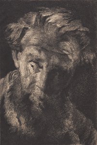 Old Bearded Man Looking to the Side by Frans Schwartz