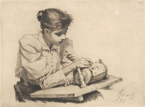 The Lacemaker by Frans Schwartz