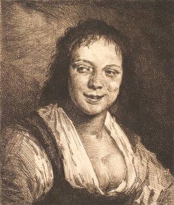 Laughing Girl, after Frans Hals by Frans Schwartz