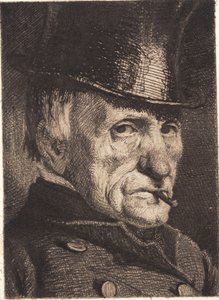 Man with Hat and Cigar by Frans Schwartz