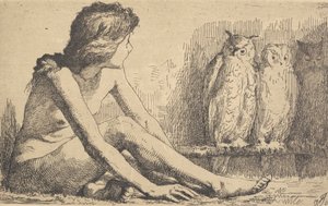 The Girl with the Owls by Frans Schwartz
