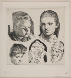 Test Plate: Four Heads by Frans Schwartz