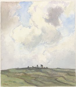 Mending Nets on a Lawn Behind the Dunes by Frans Alexander Evert Lodewijk Smissaert