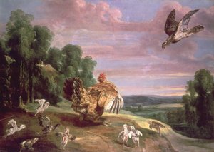 The Hawk and the Hen by Frans Snyders or Snijders