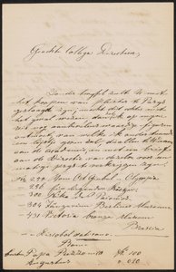 Letter to August Allebé by Frans Stracké