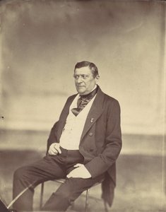 Seated Man in White Vest and Dark Coat, 1850s-60s by Franz Antoine