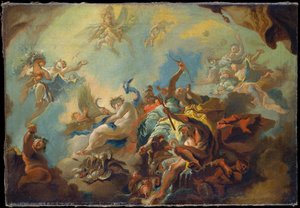 The Four Elements, Preparatory Study for a Painted Ceiling (Allegory of Time?) by Franz Anton Maulbertsch