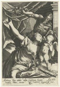 Venus and Amor with Pan by Franz Aspruck