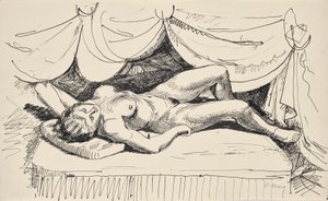 Reclining Female Nude by Franz Barwig d. Ä.