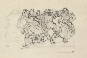 Study for a Relief with Dancing Peasants