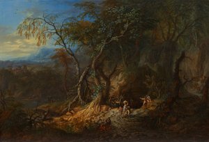 Forest Landscape with Open View to the Left